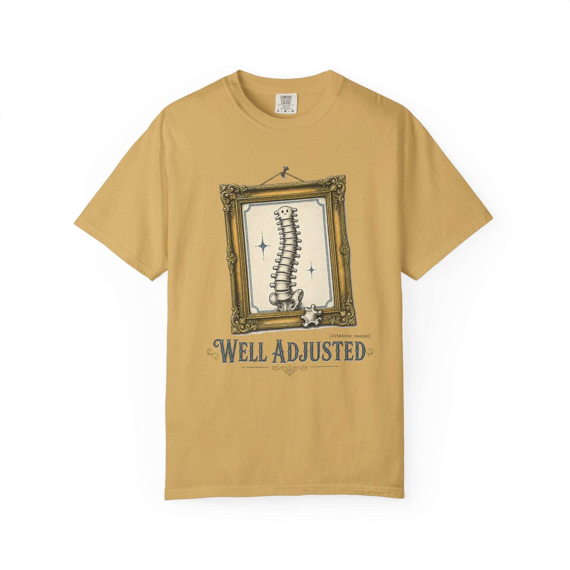 Well Adjusted Spine T-Shirt — Chiropractic Vintage Frame Graphic Tee