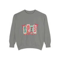 Garment-dyed pepper sweatshirt for preppy SPED teachers, featuring a festive Christmas design.