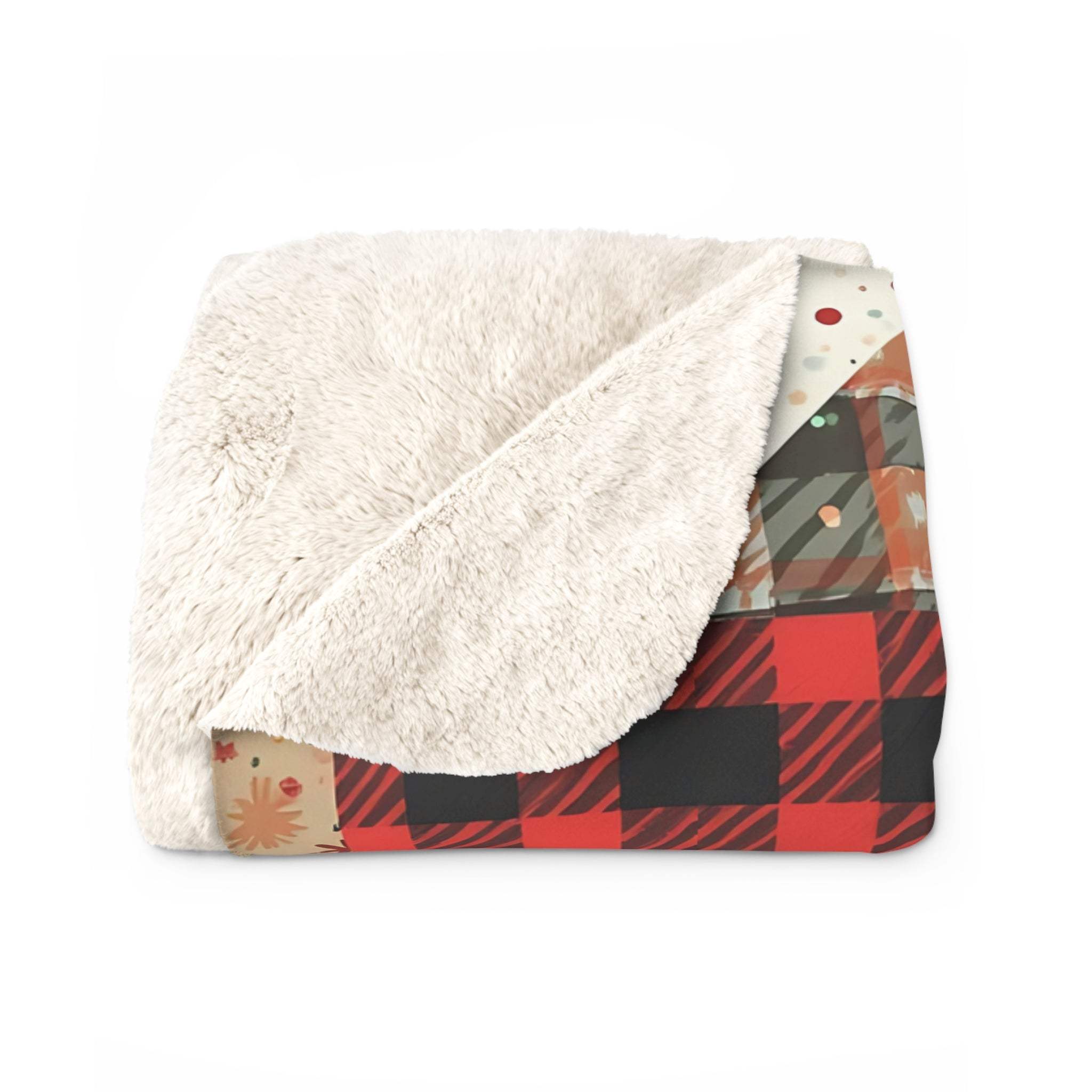 Vintage Christmas Stars Sherpa Blanket