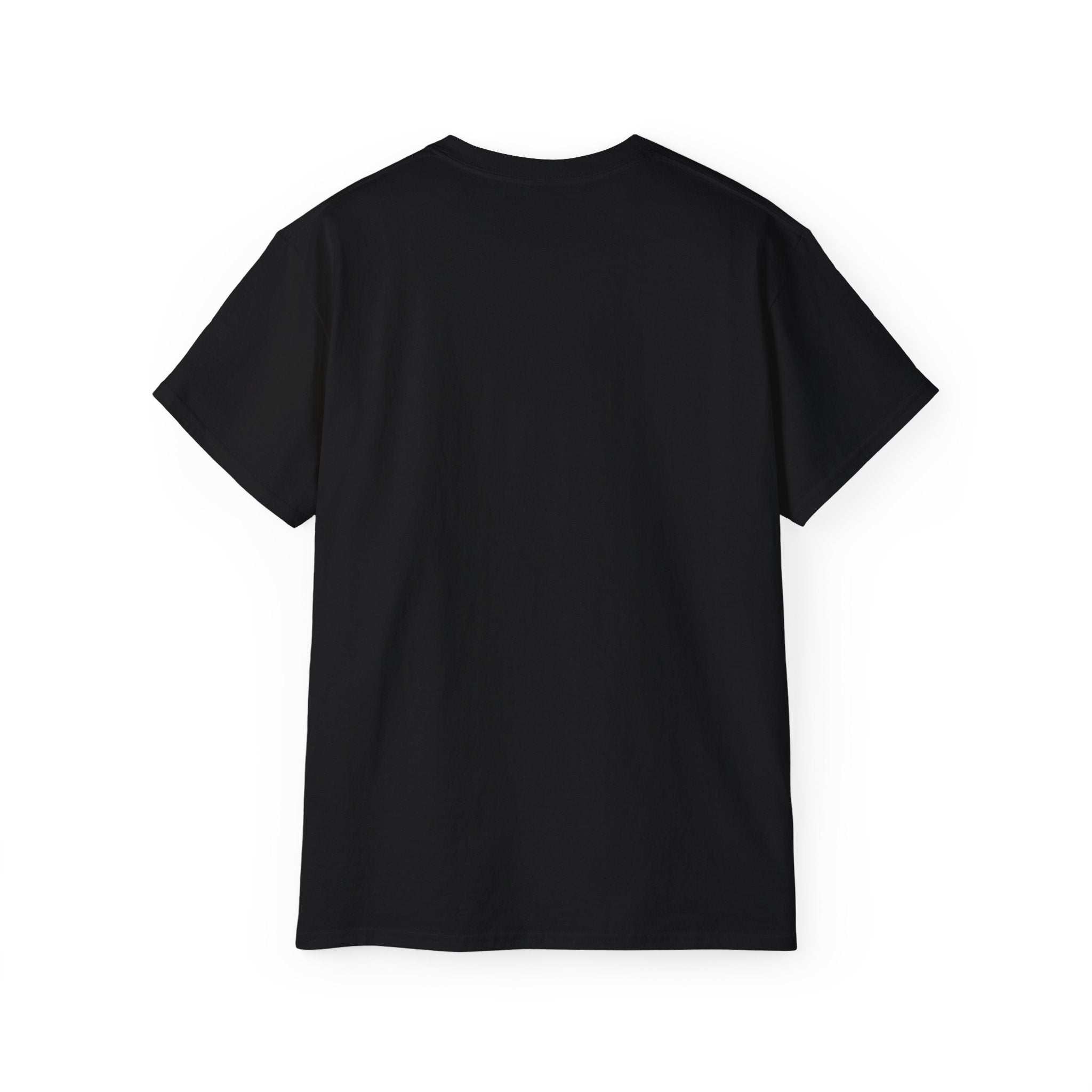Black Merry Pugmas holiday t-shirt from Printify, featuring festive pug design for dog lovers.