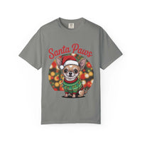 Bay Chihuahua Santa Paws T-Shirt from Printify, festive holiday pet apparel for dog lovers