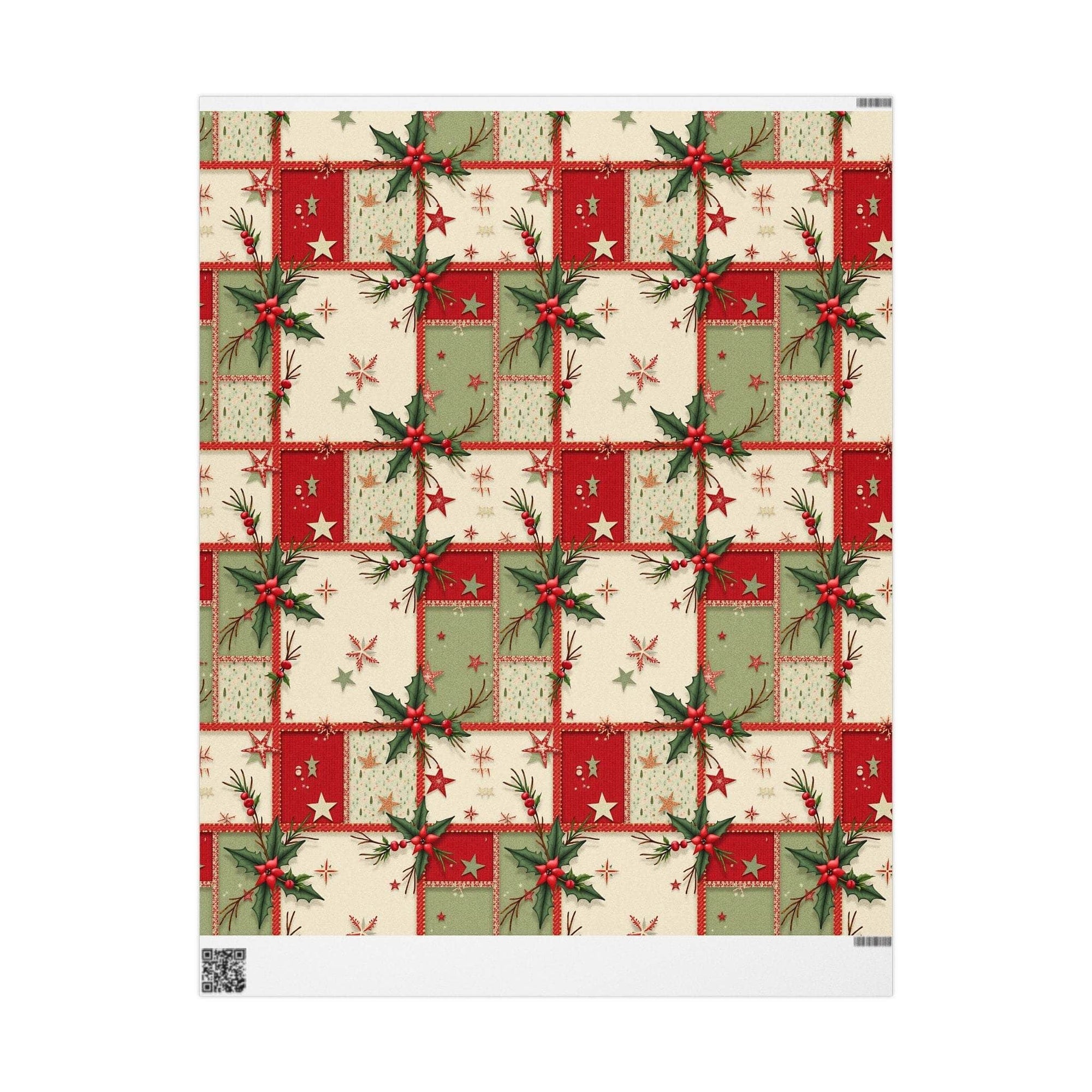 Vintage Christmas Stars wrapping paper with aged star motifs and retro holiday design