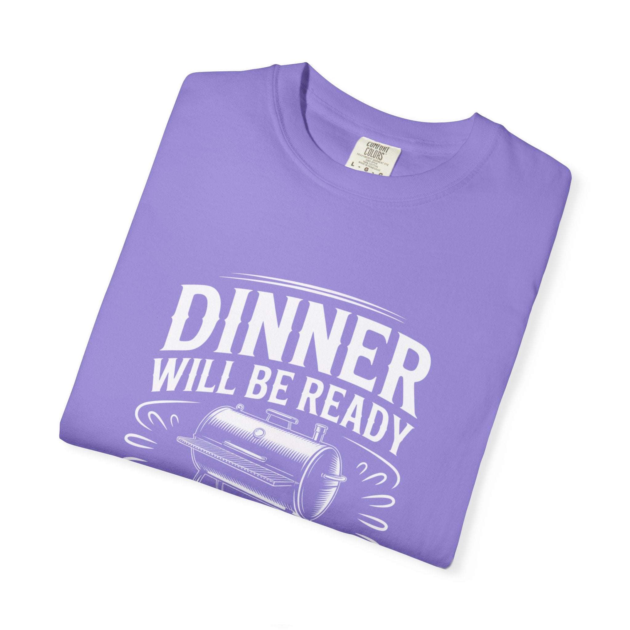 Dinner Will Be Ready in 18 Hours meat smoker t-shirt for BBQ lovers and slow cooking enthusiasts