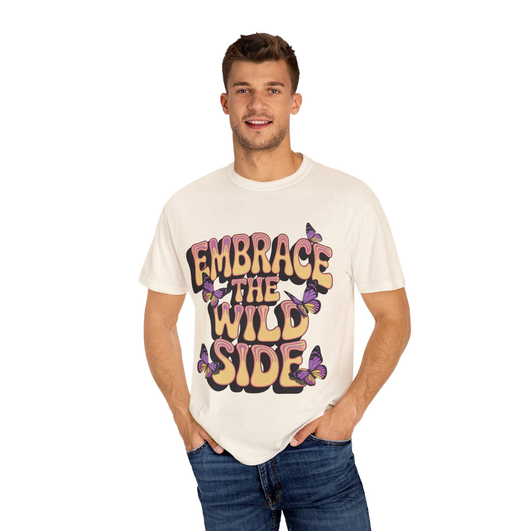 Garment-Dyed T-shirt - Embrace the Wild Side Print