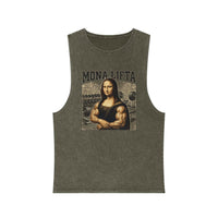 Mona Lifta muscle Mona Lisa tank top | vintage stonewash art tee