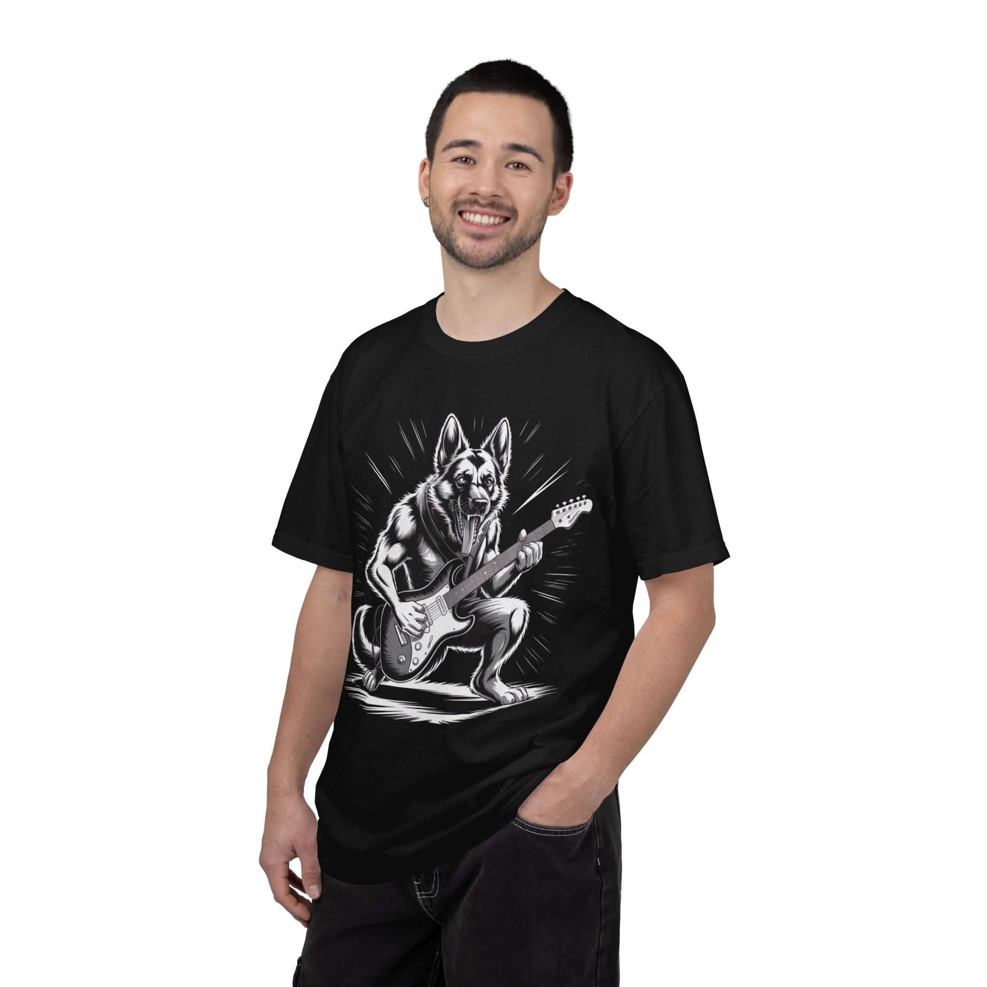 Heavy Metal German Shepherd graphic on soft heavyweight garment-dyed cotton t-shirt with relaxed fit