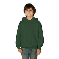 Child wearing navy Surfing Santa Hoodie with Santa surfing on wave graphic on back