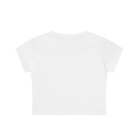 Women's Snow Washed Crop Top with vintage washed finish and soft cotton-spandex blend for casual and streetwear style