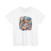 Colorful Artist Dog T-Shirt | Painter Palette, Rainbow Swirls