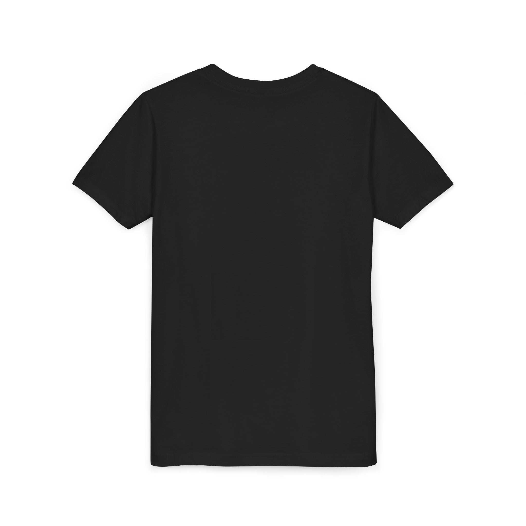 Black t-shirt on a white background