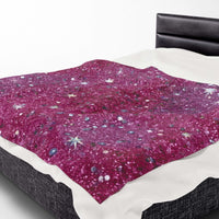 Plush Blanket - Starry Pink Design | Cozy & Luxurious Comfort blanket