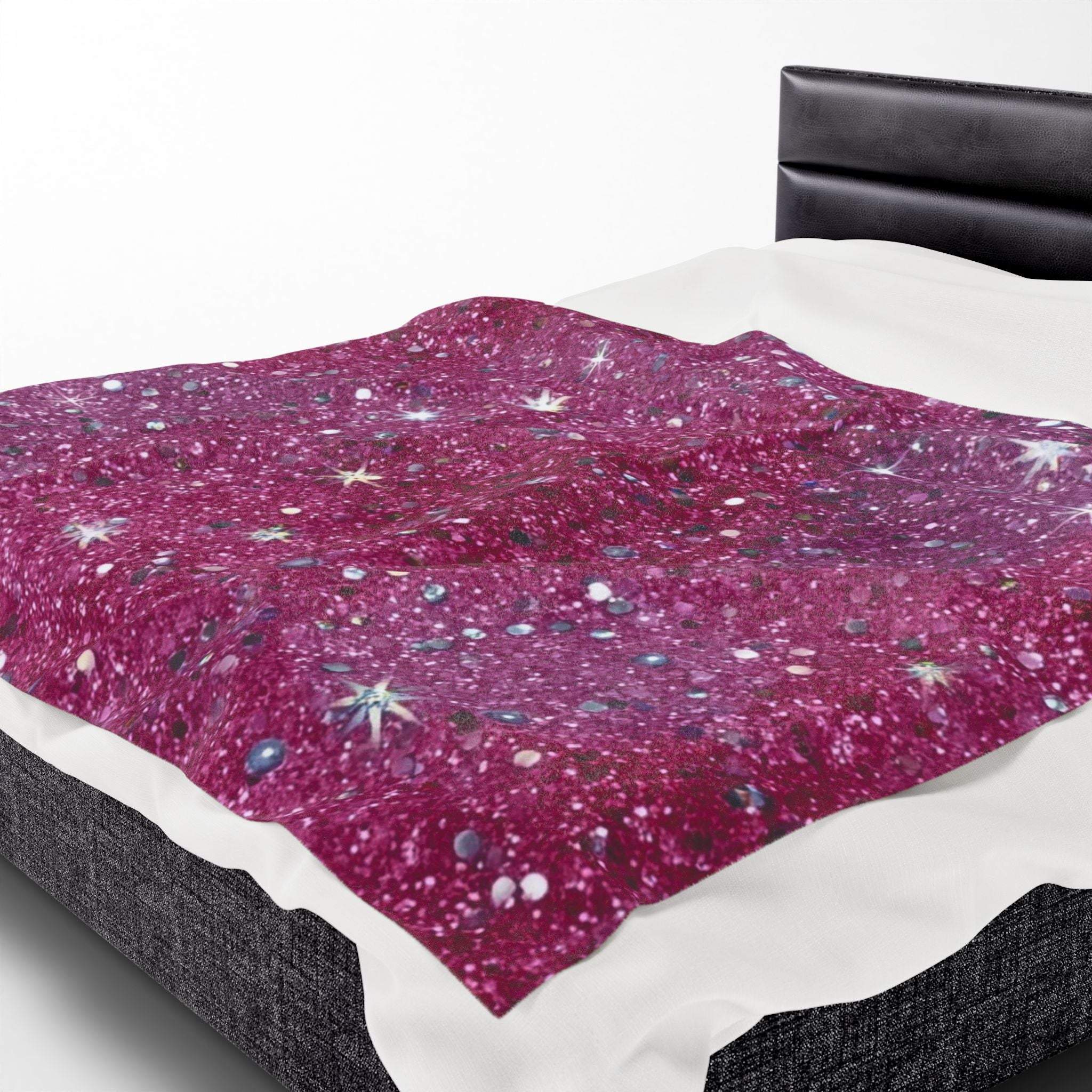 Plush Blanket - Starry Pink Design
