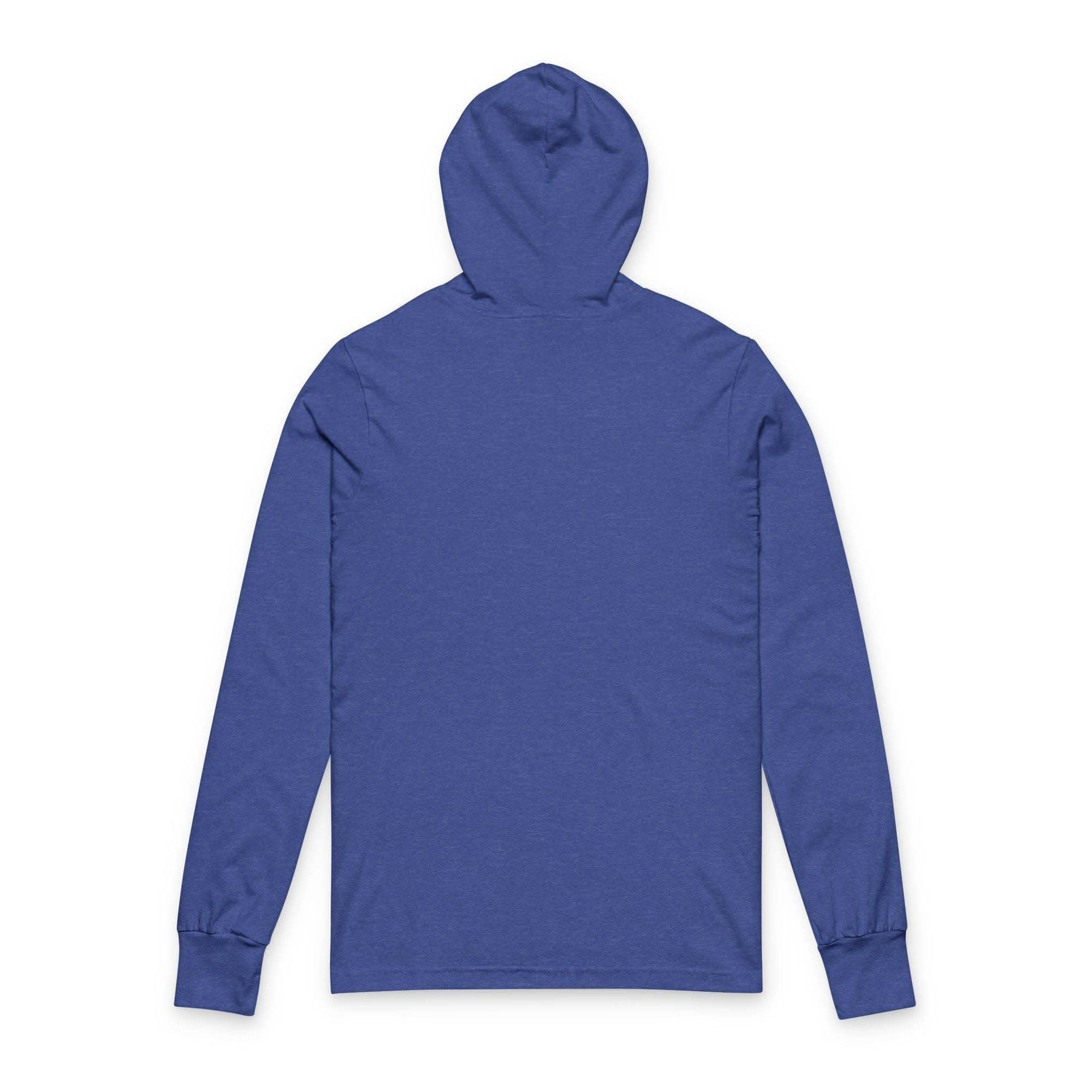 Back view of purple Autism Awareness Hoodie Long Sleeve Tee made of soft cotton with regular fit and side seams
