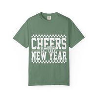 Cheers for the New Year T-Shirt with vintage garment-dyed look and relaxed fit for casual celebrations