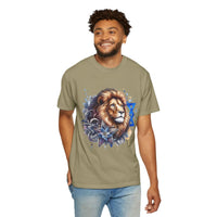 Lion of Judah T-Shirt with bold graphic symbolizing Jewish pride and resilience on garment-dyed cotton tee