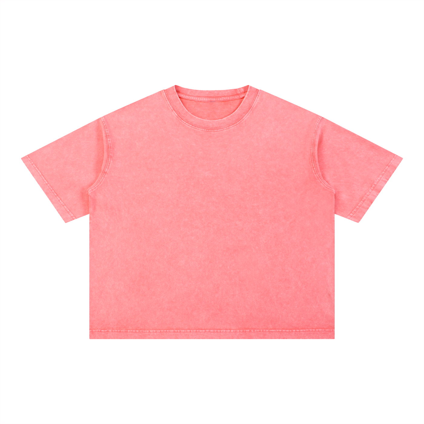Mineral Wash Boxy Cotton T-Shirt | Oversized Drop Shoulder Crop Tee