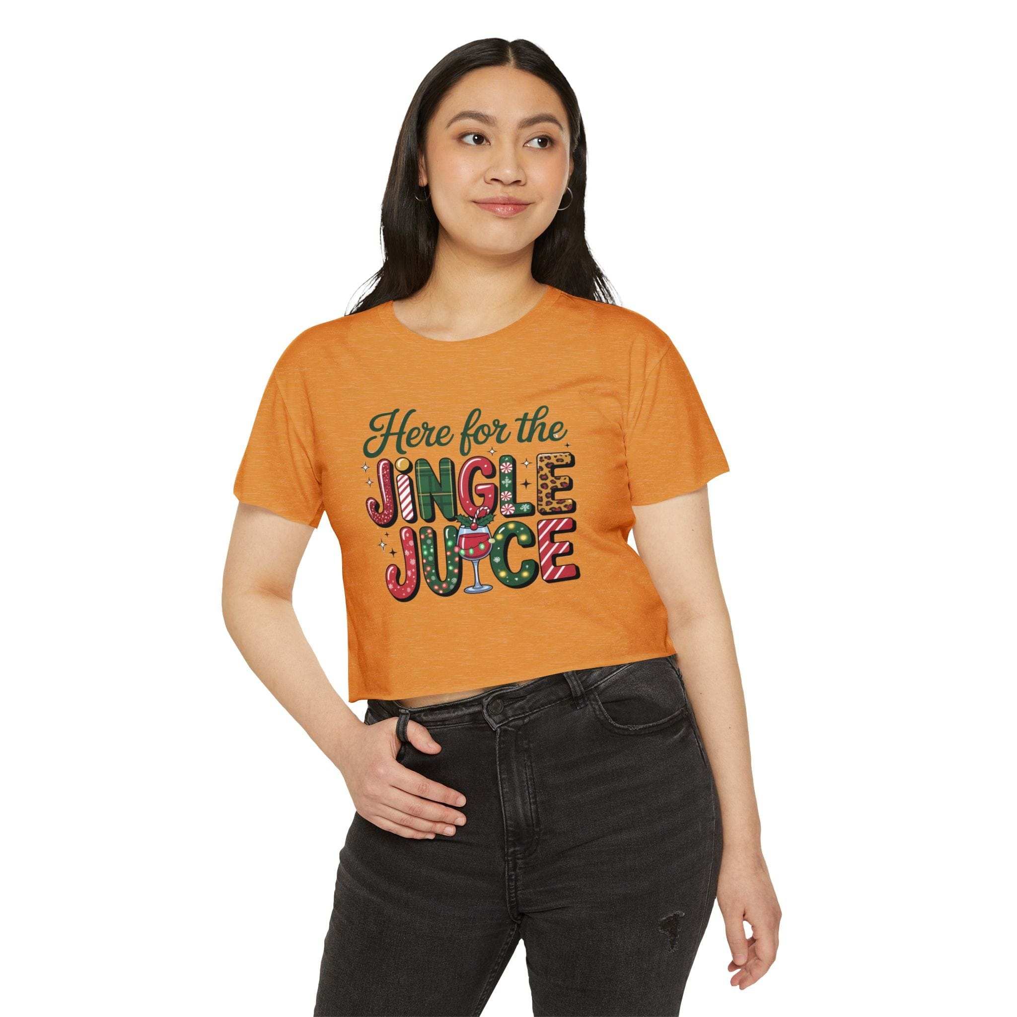 Crop Top Women's Festival Here For The Jingle Juice T-Shirt