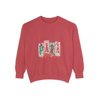 Cozy preppy Christmas sweatshirt in butter color, featuring festive design, perfect holiday gift for educators.