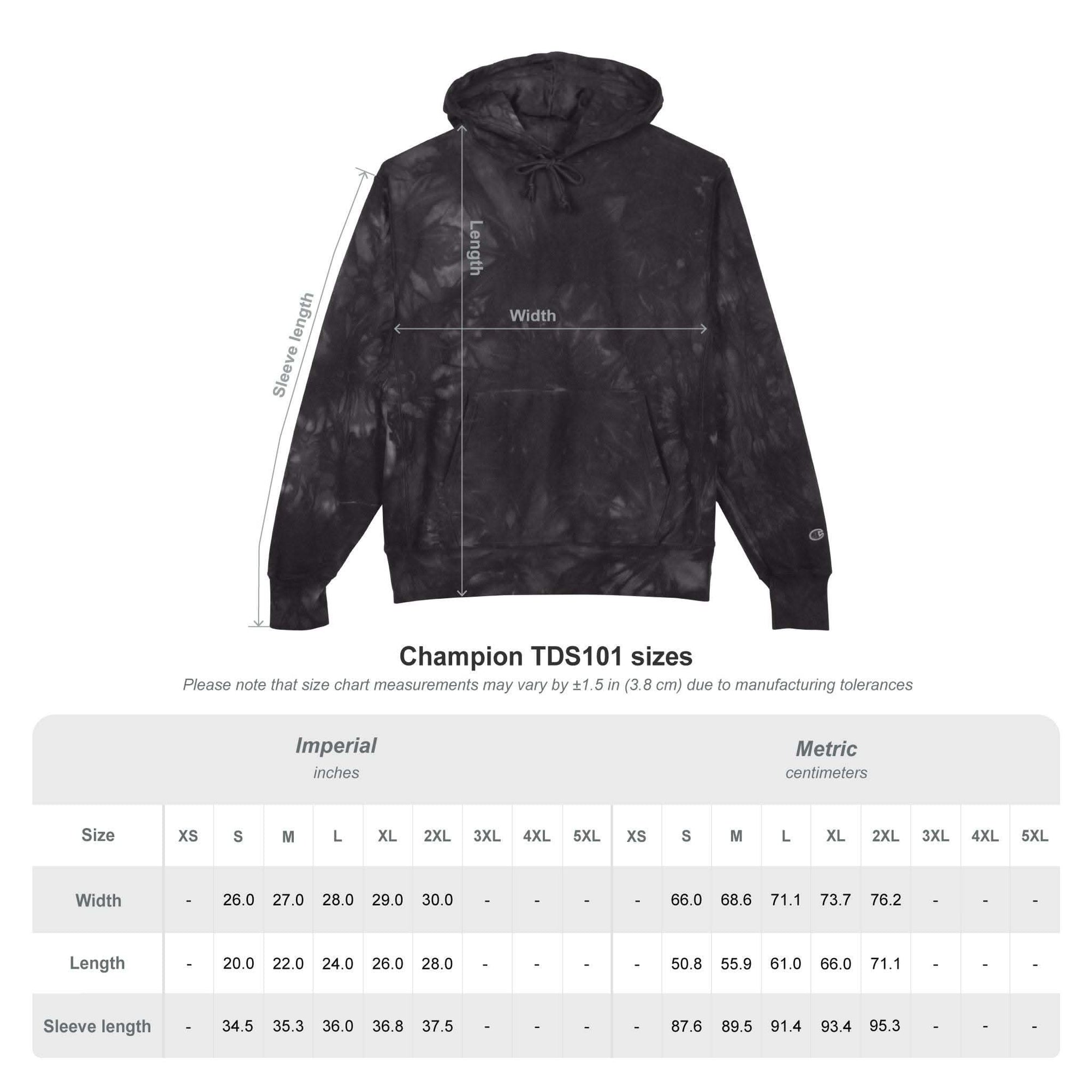 Embroidered Tie-Dye Hoodie