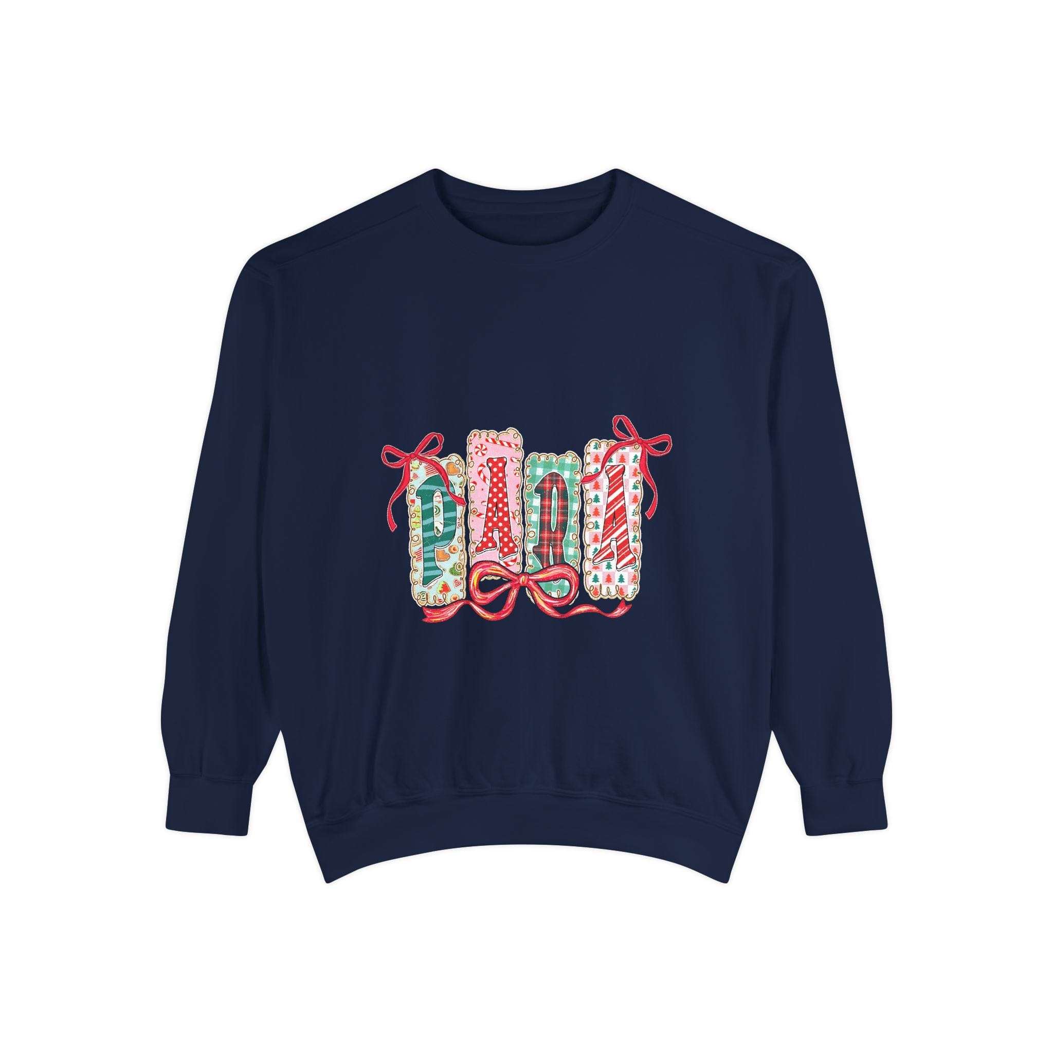 Butter color preppy Christmas sweatshirt for educators by Printify, cozy holiday wear in size S