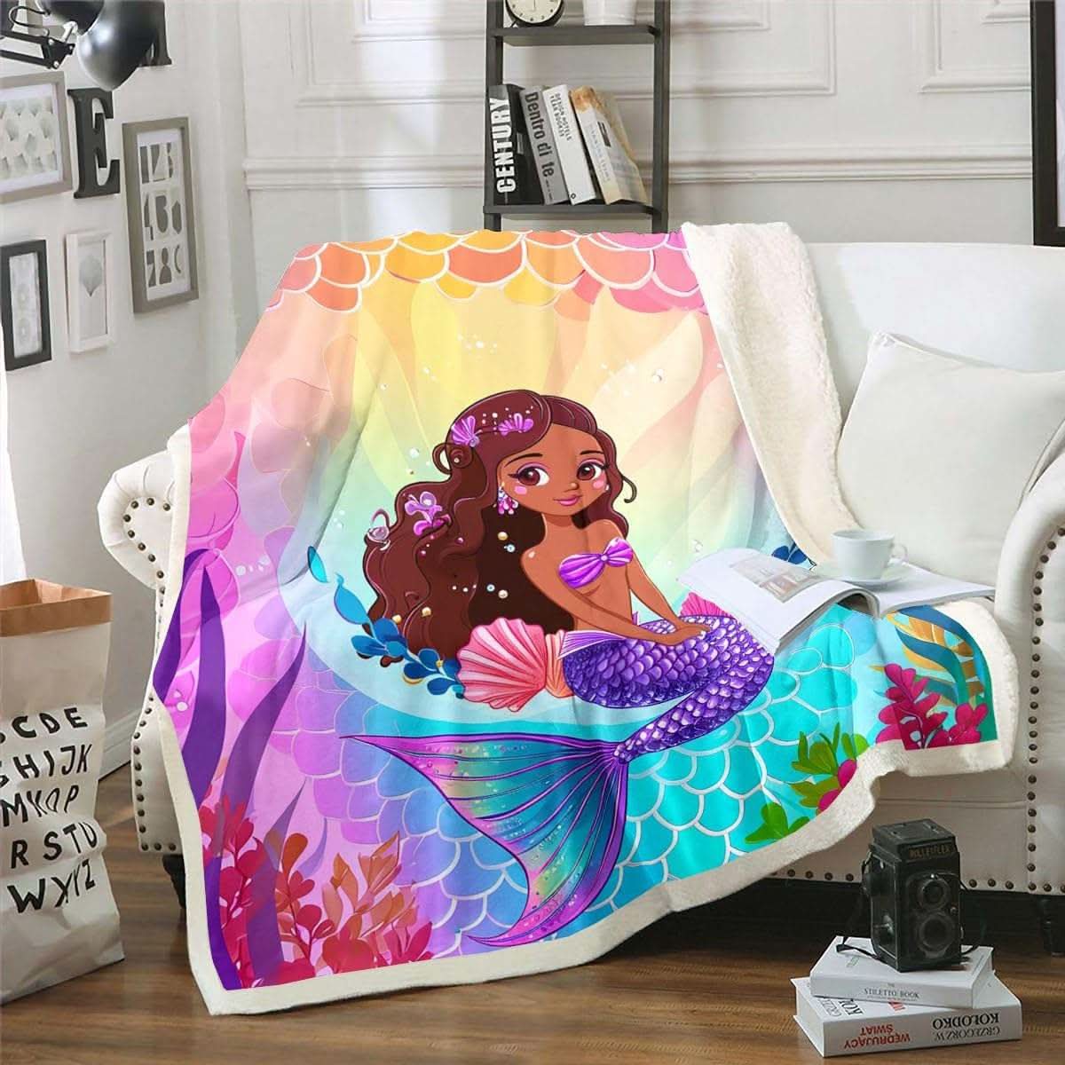 Glittering Stars Marine Fleece Blanket 40x50 with starry marine design and soft fleece material
