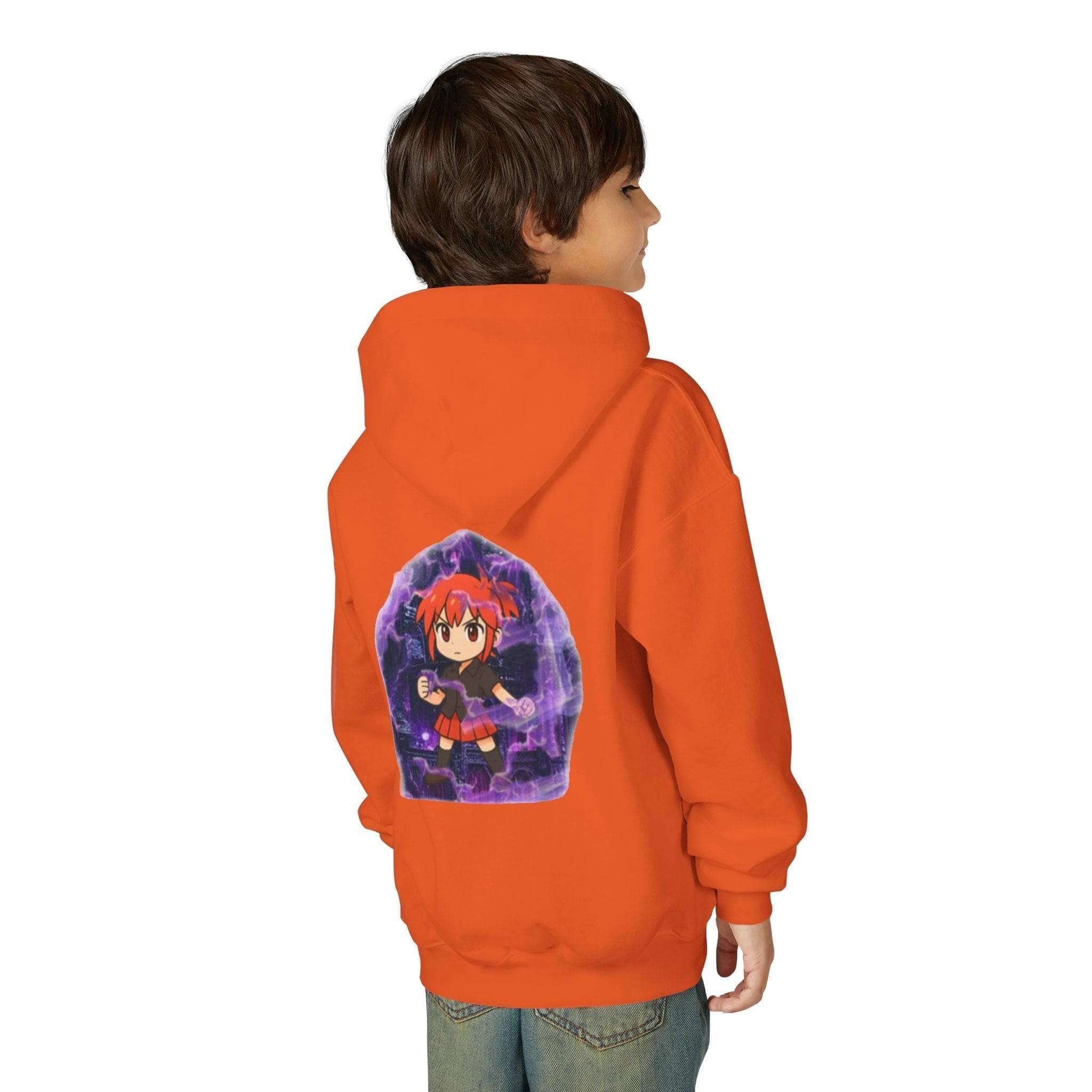 Anime Purple Power Girl Youth Hoodie Sweatshirt