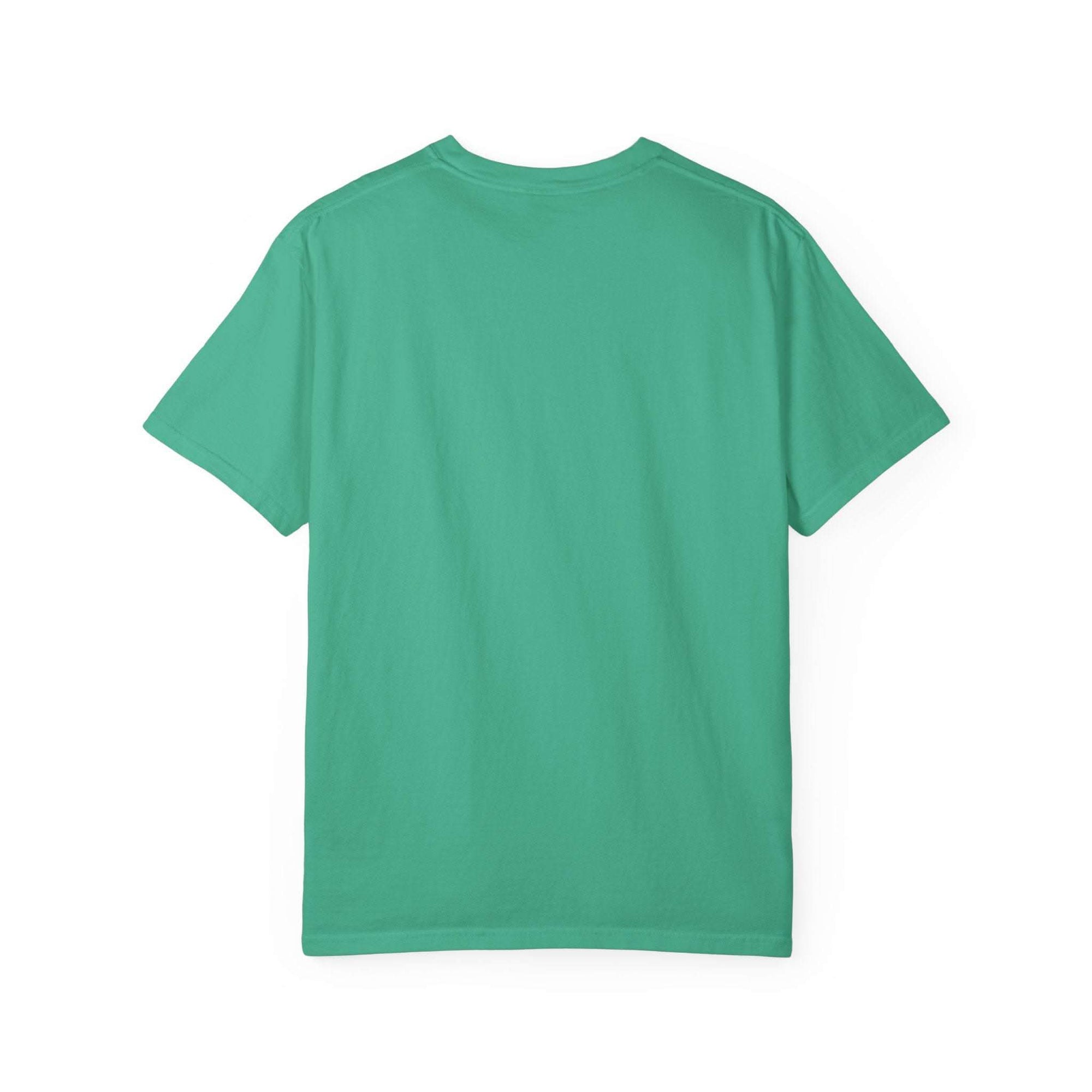 Green t-shirt on a white background