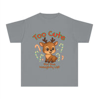 Youth Tee - Too Cute for the Naughty List Christmas Design - Kids tee