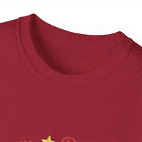 Black Merry Pugmas holiday t-shirt from Printify, featuring festive pug design for dog lovers.