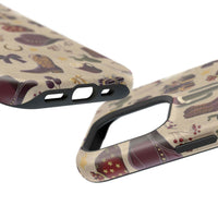 Cowboy Christmas design phone case for iPhone 17 in glossy finish by Printify, featuring festive colors and patterns.