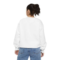 White vintage varsity Merry Christmas sweatshirt by Printify, featuring festive holiday lettering