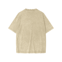 Ghost Crab Snow Washed Kids' T-Shirt with vintage coastal Halloween ghost crab graphic on white cotton fabric