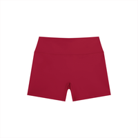 Women’s high rise yoga shorts in nylon spandex bodycon fit for workout and casual wear