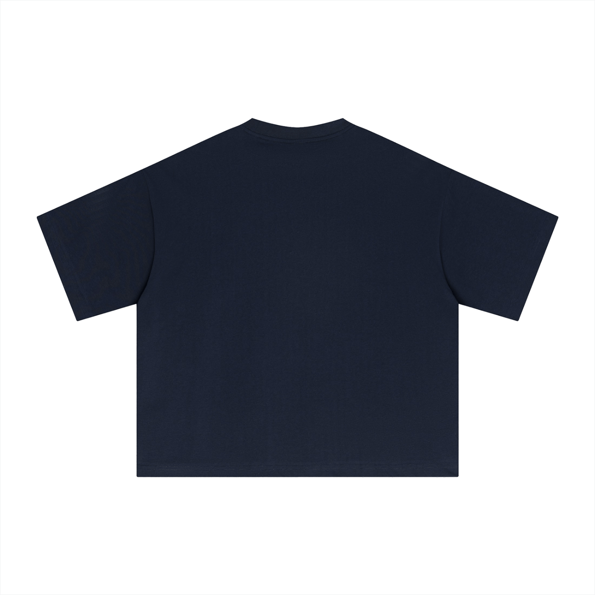 Unisex navy Essential Sorona Boxy T-Shirt, cotton blend, short sleeve, round neck, oversized fit