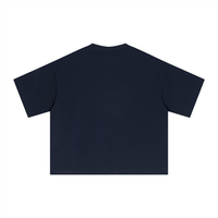 Unisex navy Essential Sorona Boxy T-Shirt, cotton blend, short sleeve, round neck, oversized fit