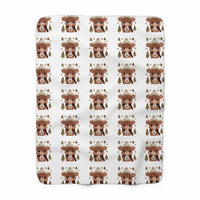 Highland cow Sherpa Blanket with plush fleece and rustic design for cozy warmth