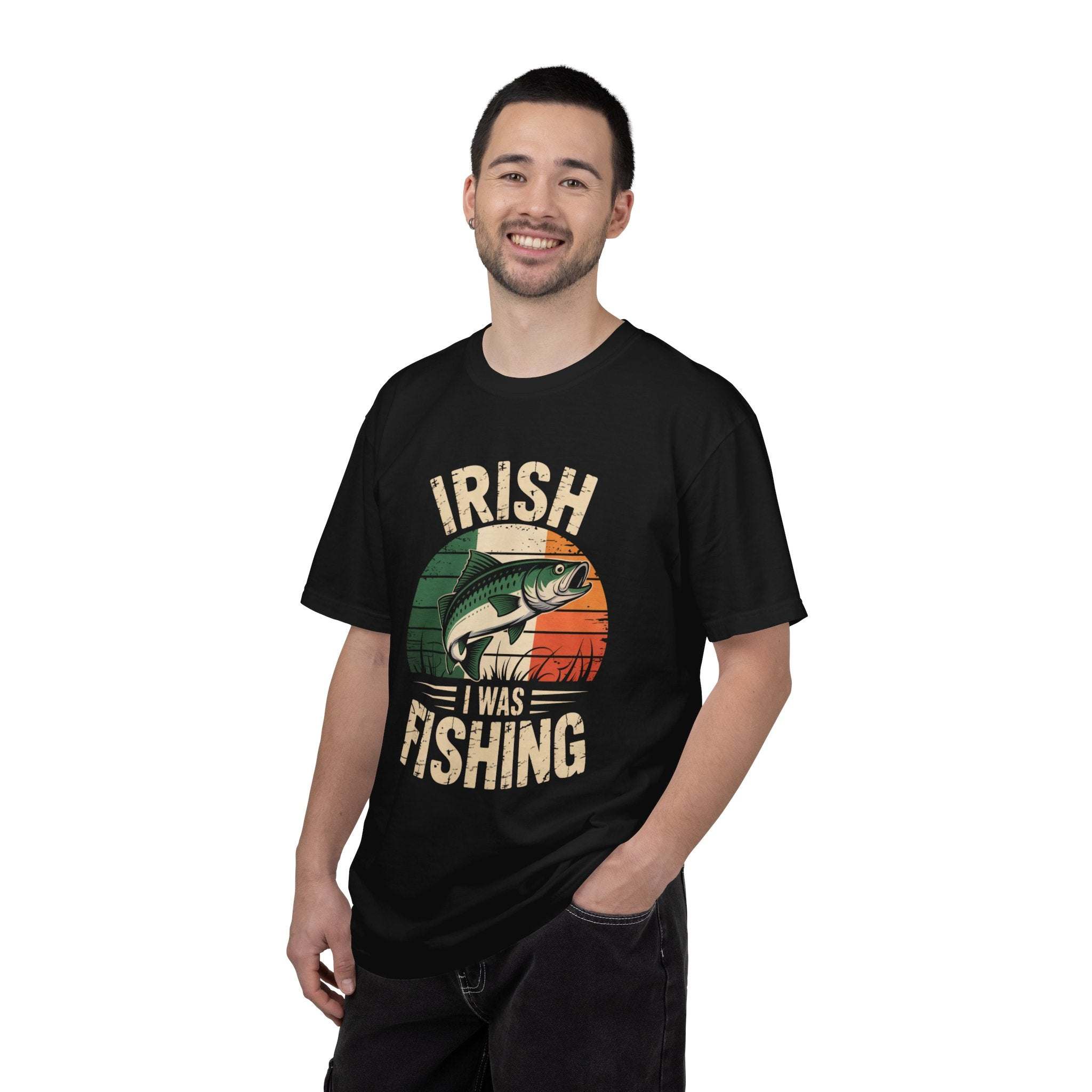 Irish I Was Fishing T-shirt | Fishing Graphic, Irish Flag Trout Design