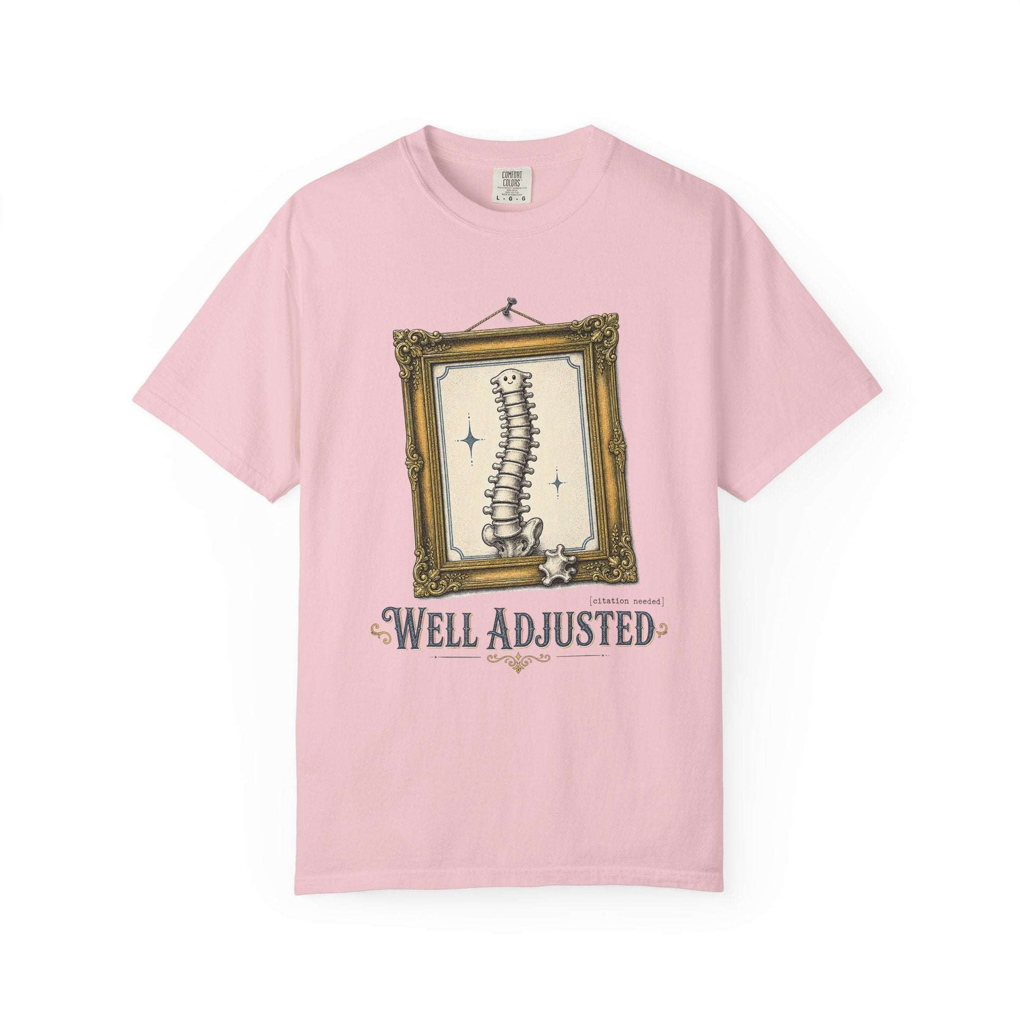 Well Adjusted Spine T-Shirt — Chiropractic Vintage Frame Graphic Tee