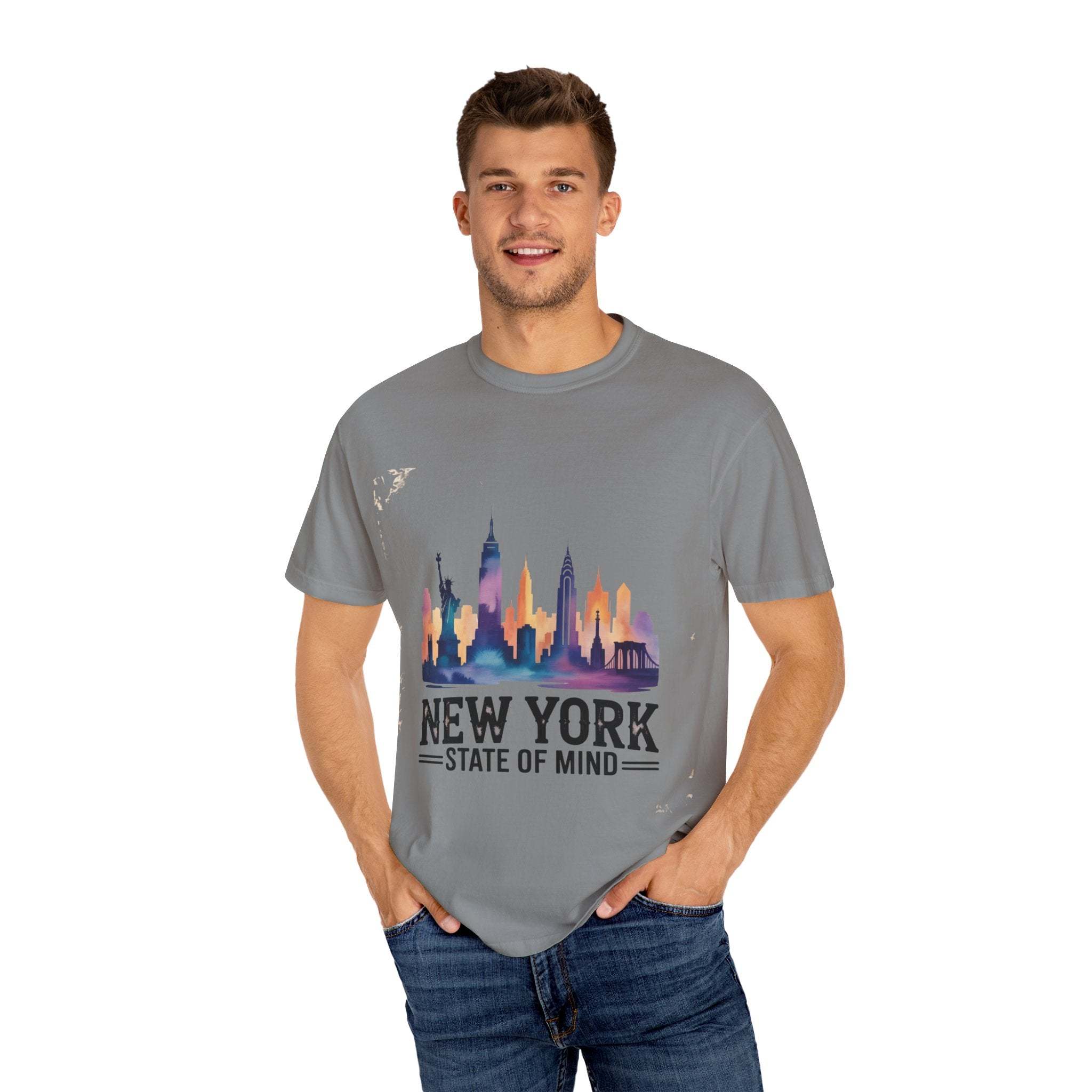 Garment-Dyed T-shirt - New York State of Mind Design