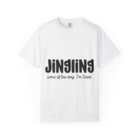 Red unisex t-shirt featuring humorous 'Some of the Way I’m Tired' graphic from Printify