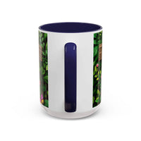 Mug with floral pattern on a white background