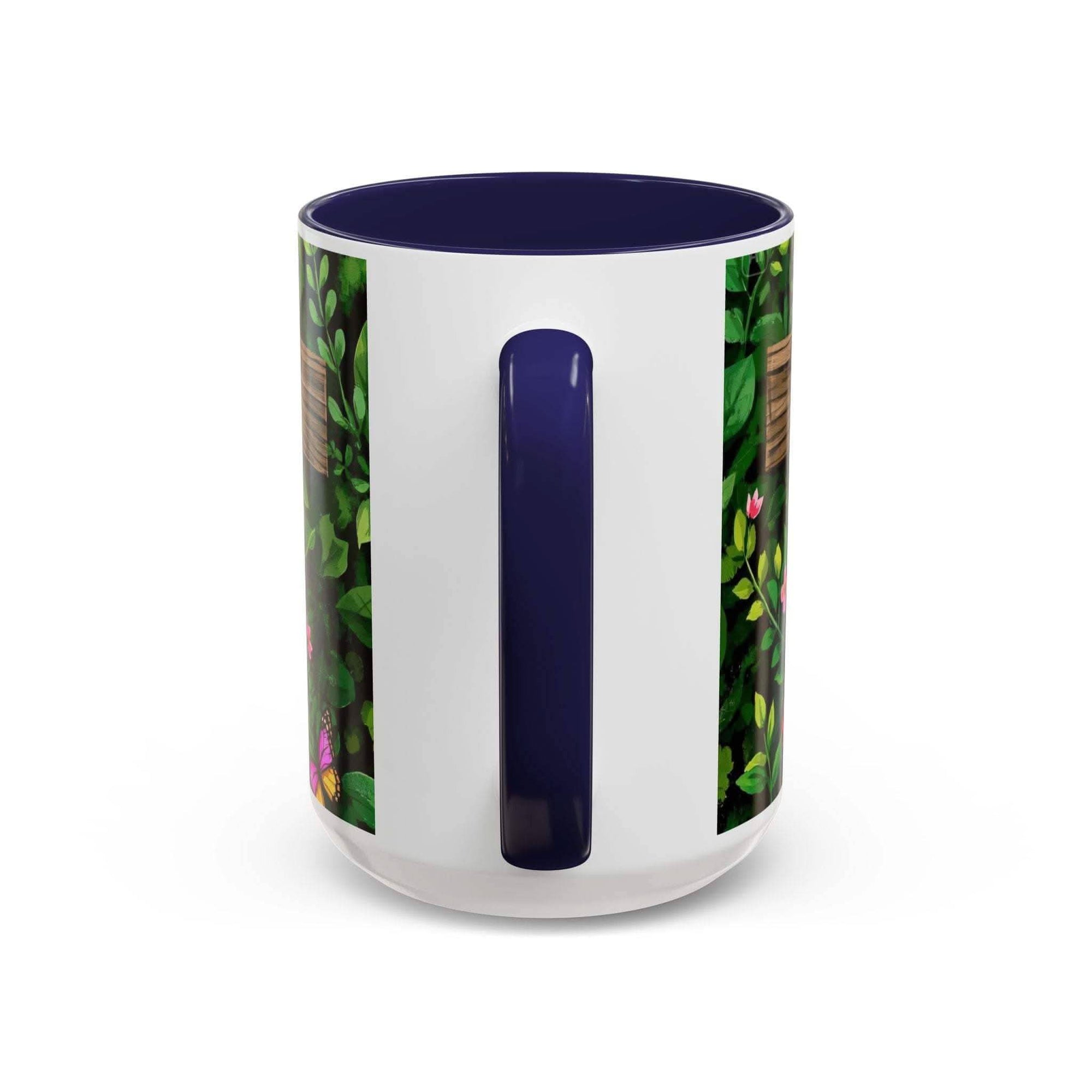 Mug with floral pattern on a white background
