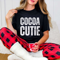 Distressed Cocoa Cutie Tee made from eco-friendly cotton, perfect for casual and cozy style.