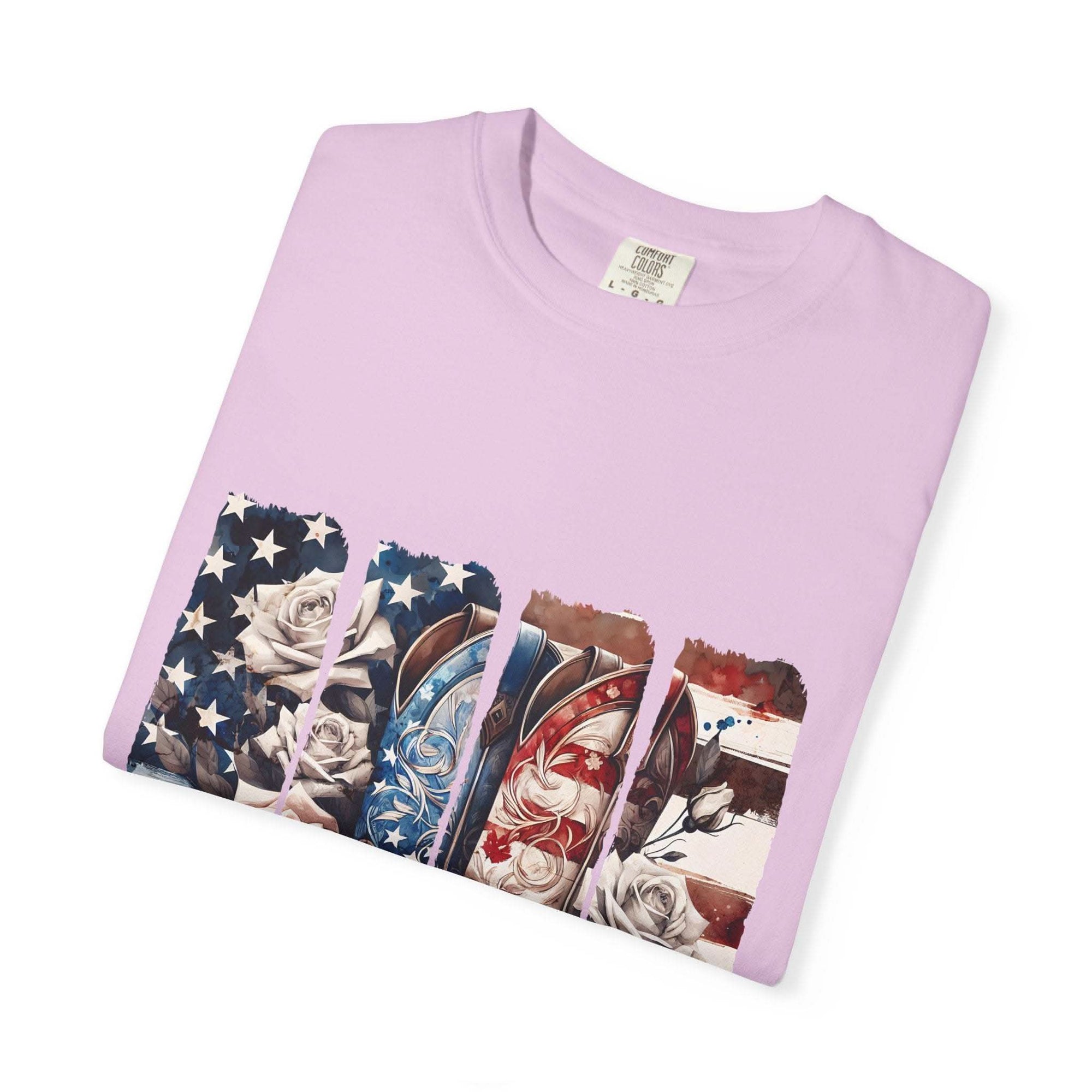 Texas Rose T-Shirt soft faded cotton tee with wild rose design and relaxed fit