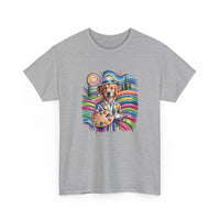 Colorful Artist Dog T-Shirt | Painter Palette, Rainbow Swirls