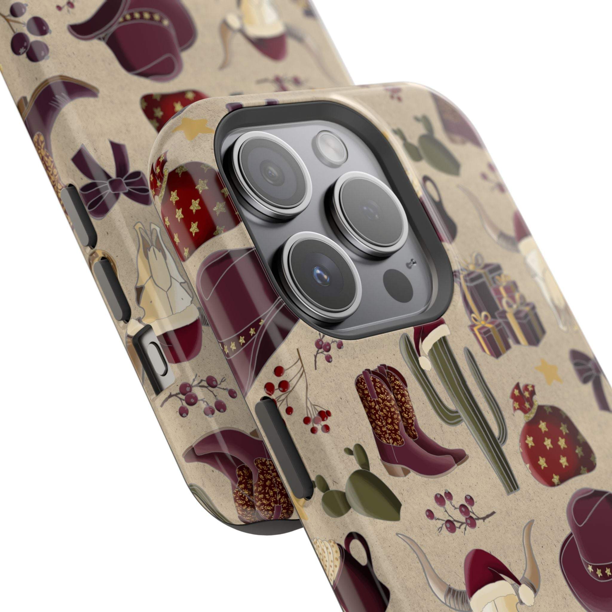 Phone Cases - Cowboy Christmas Design