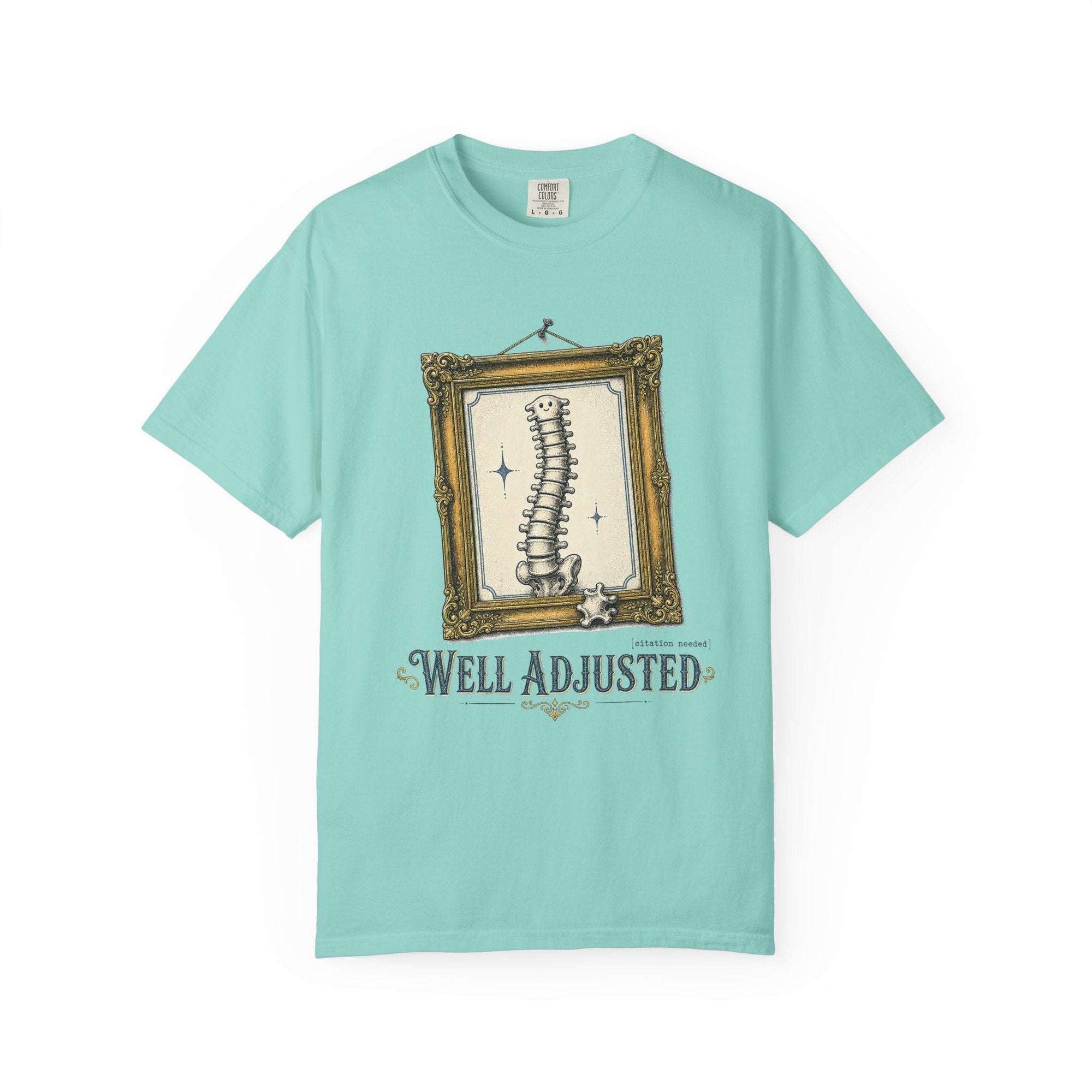 Well Adjusted Spine T-Shirt — Chiropractic Vintage Frame Graphic Tee