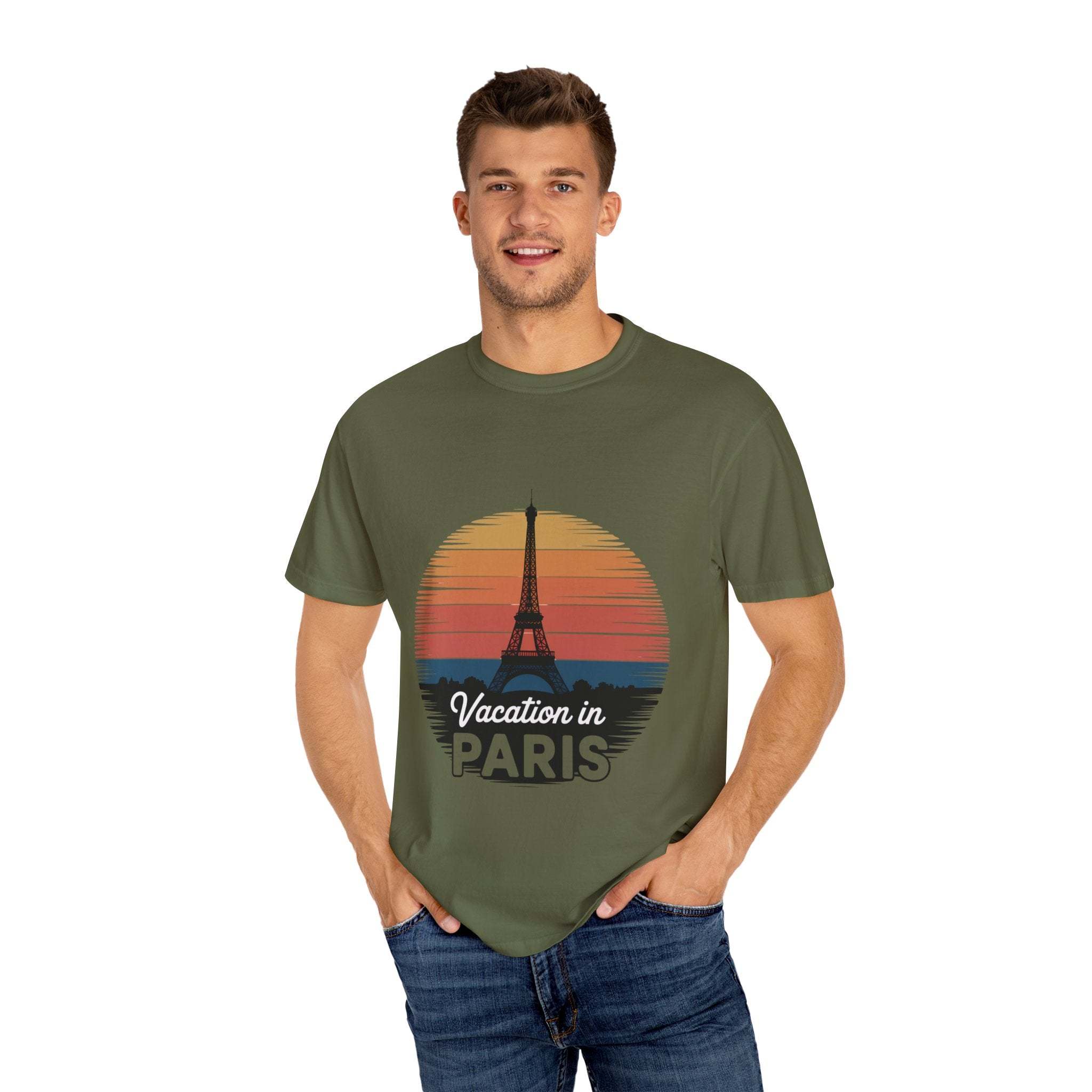 Garment-Dyed T-shirt Vacation in Paris Travel
