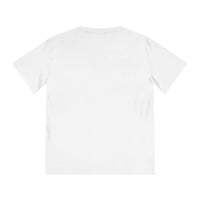 Plain white t-shirt on a white background