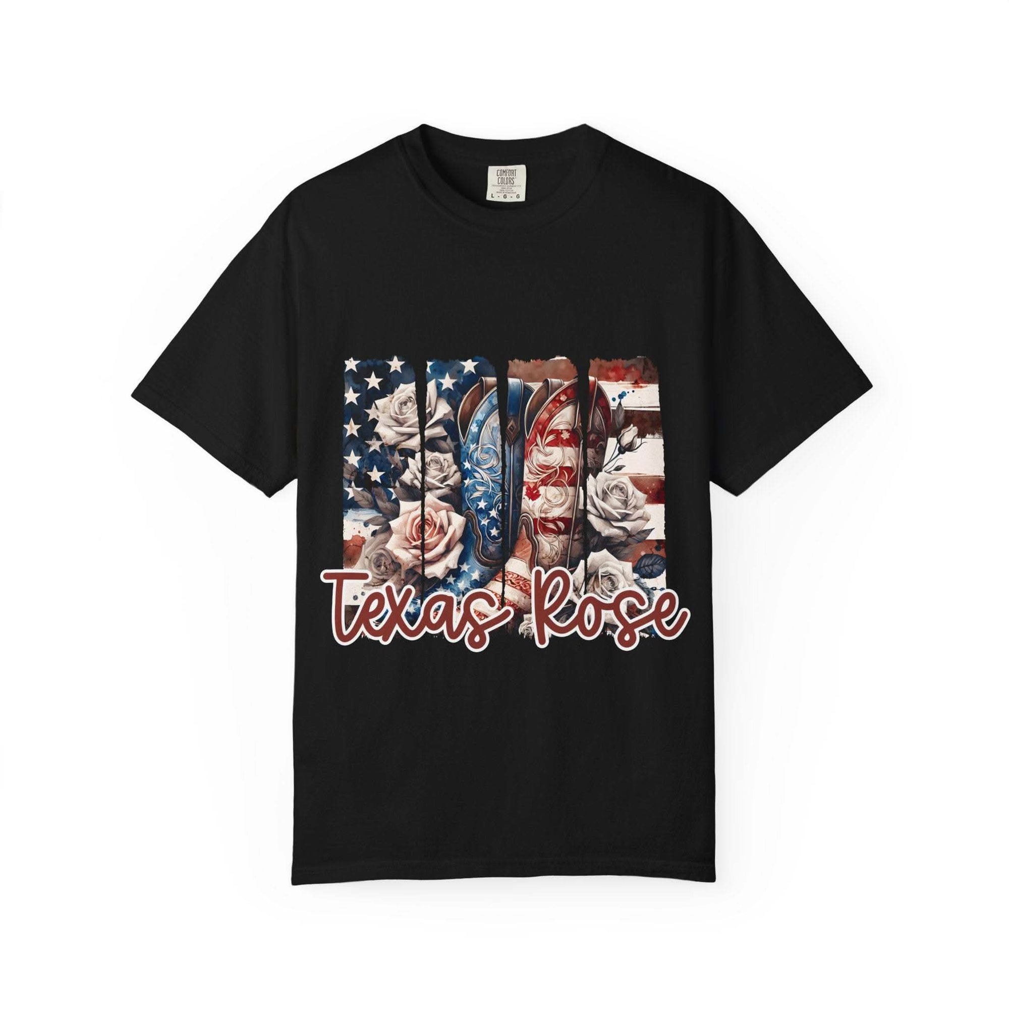 Texas Rose T-Shirt soft cotton tee with faded hue and relaxed fit